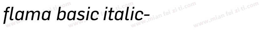 flama basic italic字体转换